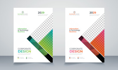 Corporate business book cover design template
