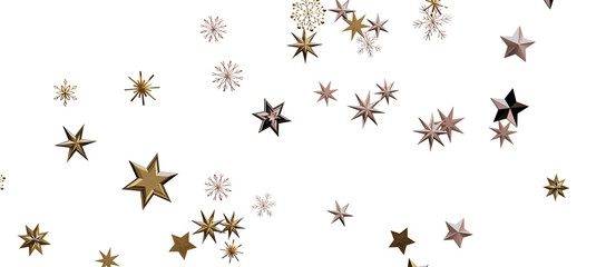 With Realistic Snowflakes Overlay On Light Silver Backdrop. Xmas Holidays