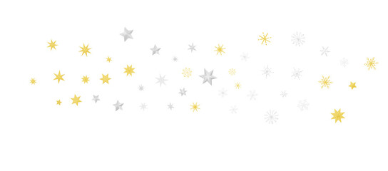 Fototapeta na wymiar new year pattern. Christmas theme, golden openwork shiny snowflakes, star, 3D rendering.