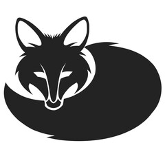 Fox silhouette logo design