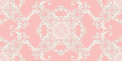 Classical luxury old fashioned damask ornament, royal seamless texture for wallpapers, textile, wrapping. Vintage exquisite floral baroque template.
