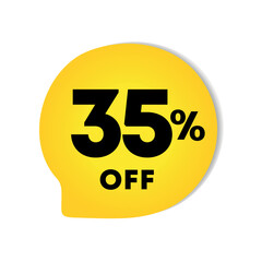 35% off. For price discounts on purchases. Sales, promotions, offers, retail, store. Use in social media, banner, poster