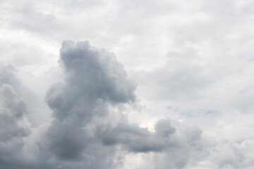 Gray rainy sky with a big gray cloud