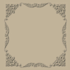 Frame, in the style of an ornament, Vector illustration eps 10, Art.