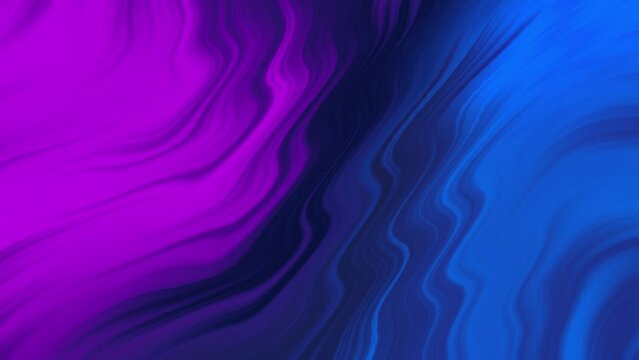 Gradient warp of blue and purple turbulence animation. 2D computer rendering pattern
