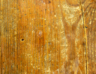 Textured background of an old vintage cracked brown board
