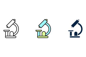 Microscope line icon. Simple element illustration. Microscope concept outline symbol design.