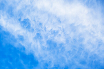 Blue sky with thick clouds