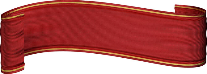 3d red ribbon for composition	