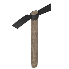 3d rendering illustration of a mattock