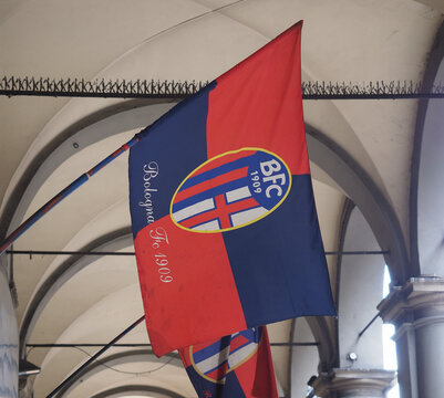 BFC Bologna Football Club 1909 flag in Bologna