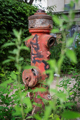Old fire hydrant in Berlin, Friedrichshain, Germany