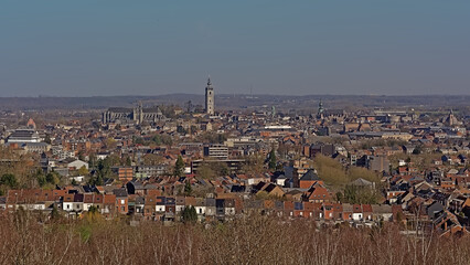 cityskape of of Mons ,Wallonia, Belgium