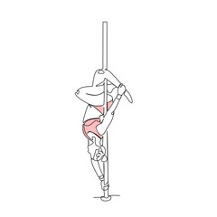 Vector illustration of a woman doing acrobatics