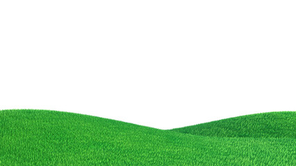 3D green grass pasture hill background