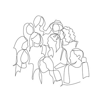 recommend clip art: Sorority vector illustration drawn in line art style