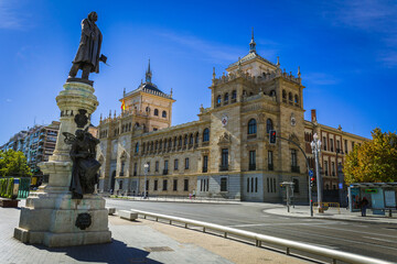 City of Valladolid, Spain. Ciity streets of Valladolid, with the Zorrilla Square, Valladolid...