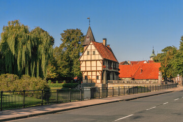 Fototapeta na wymiar Famous view in the town of Steinfurt, North Rhine-Westphalia, Germany