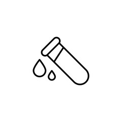 Test tube with drop line icon. Simple element illustration. Test tube with drop concept outline symbol design.