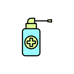 Throat spray concept line icon. Simple element illustration.Throat spray concept outline symbol design