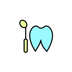 Dental clinic concept line icon. Simple element illustration.Dental clinic concept outline symbol design