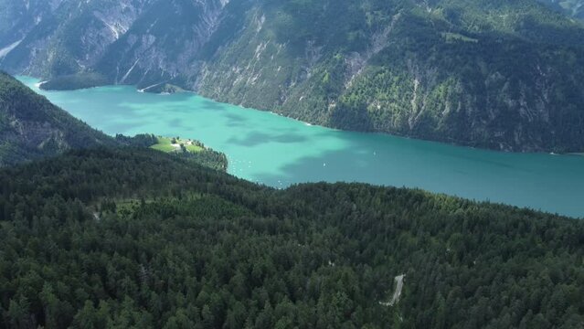 Sicht auf Achensee vom Berg aus