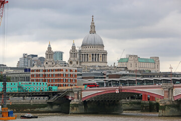 Blackfriars bridge on the River Thames in London