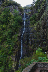 Fototapeta premium Madeira mountain landscape footpath on Levadas