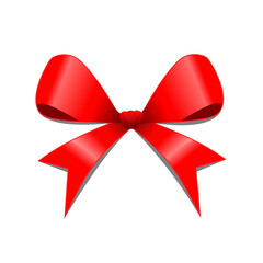 Realistic red ribbon vector isolated on white