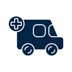 ambulance line icon. Simple element illustration. ambulance concept outline symbol design.