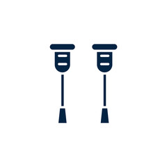 crutches line icon. Simple element illustration. crutches concept outline symbol design.