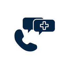 Medical phone call line icon. Simple element illustration. Medical phone call concept outline symbol design.