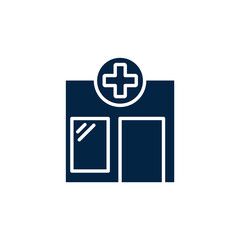 Hospital building concept line icon. Simple element illustration.Hospital building concept outline symbol design