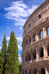 Obraz premium View of the Colosseum in Rome, Italy. 