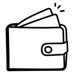 A customizable line icon of wallet 