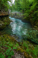 Scenic view in Vintgar gorge, Slovenia
