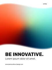 Plantilla de un póster minimalista con un gradiente.