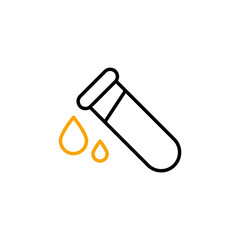 Test tube with drop line icon. Simple element illustration. Test tube with drop concept outline symbol design.