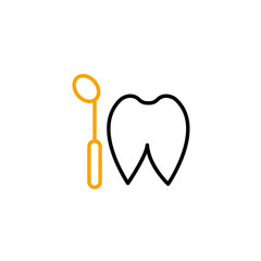 Dental clinic concept line icon. Simple element illustration.Dental clinic concept outline symbol design