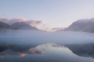 Fog on the lake