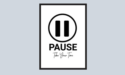 pause button clip art music element.