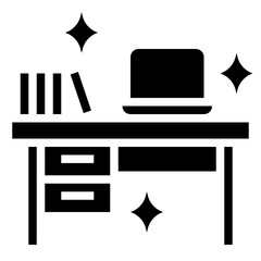 OFFICE CLEANING glyph icon
