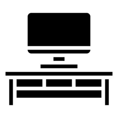 TV SHELF glyph icon
