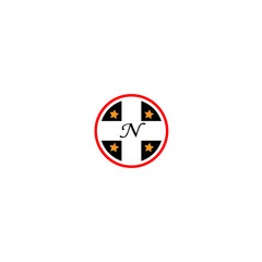 N logo design on white background.