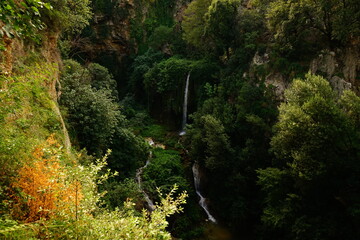 Villa Adriana waterfall, Tivoli, Rome, Lazio, Italy