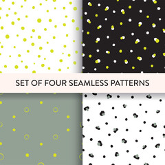 Simple pattern set with dots, drops, circles. 