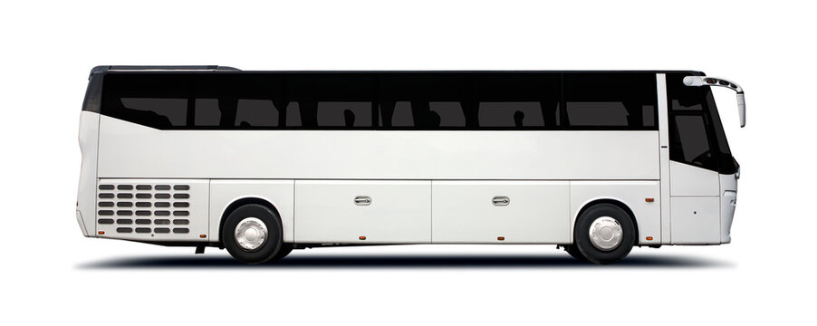 VDL Bova Futura bus, side view isolated on white background, 15 March 2017, Thessaloniki, Greece	