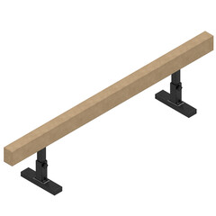 3d rendering illustration of a mini balance beam