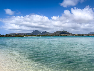 Turquoise water of Ile aux Cerfs, Mauritius