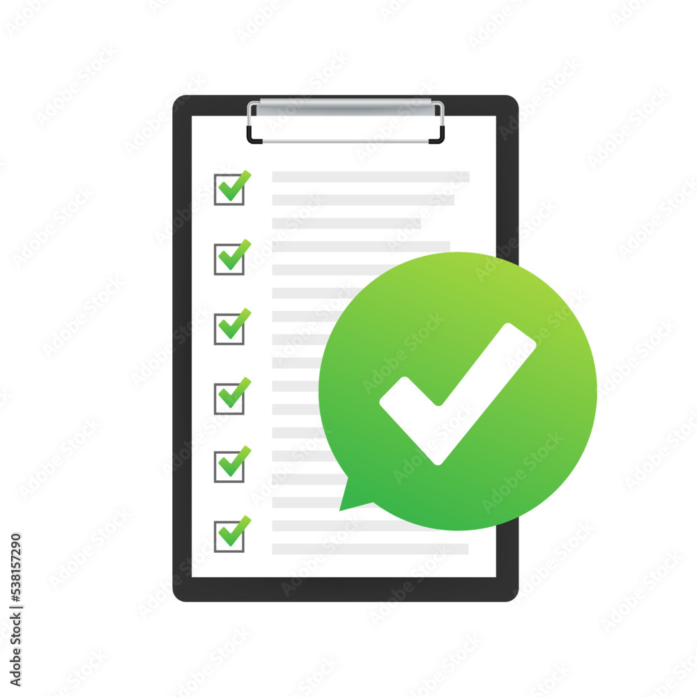 Aufkleber clipboard with checklist icon. clipboard with checklist icon for web. vector illustration.
